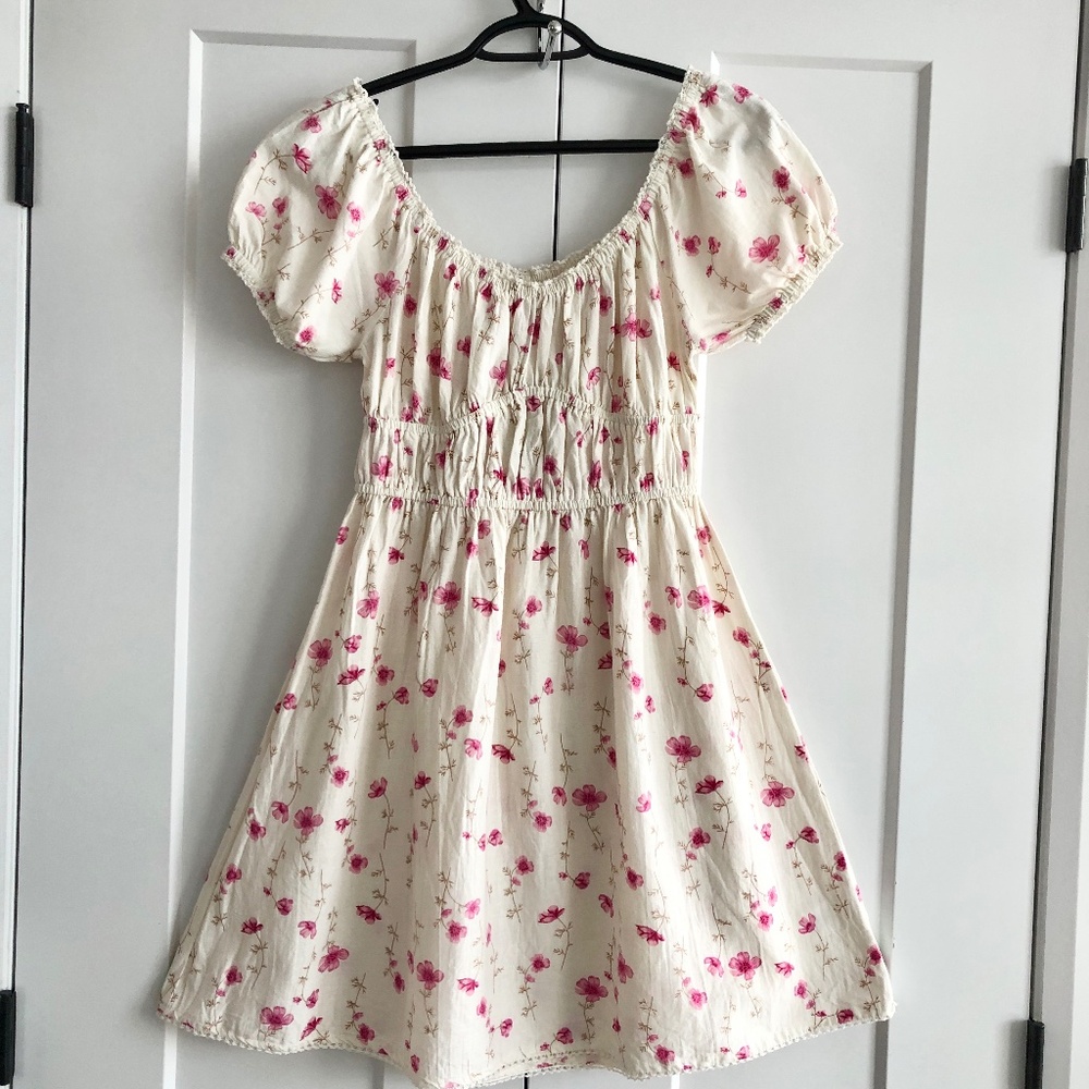 Baby Doll Dress, Sim & Sam, Floral Print, Linen Blend, Mini Dress, Size S, NEW‎